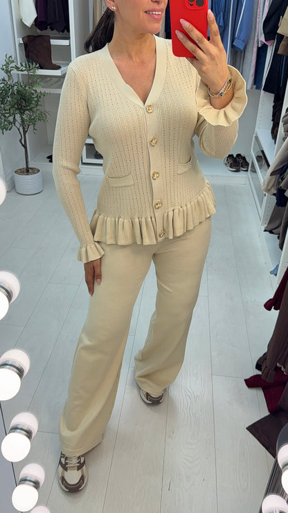 Bronte Embellished Cardigan Loungewear Set