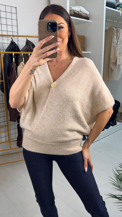 Oris Plain Super Soft Wrap Front Jumper