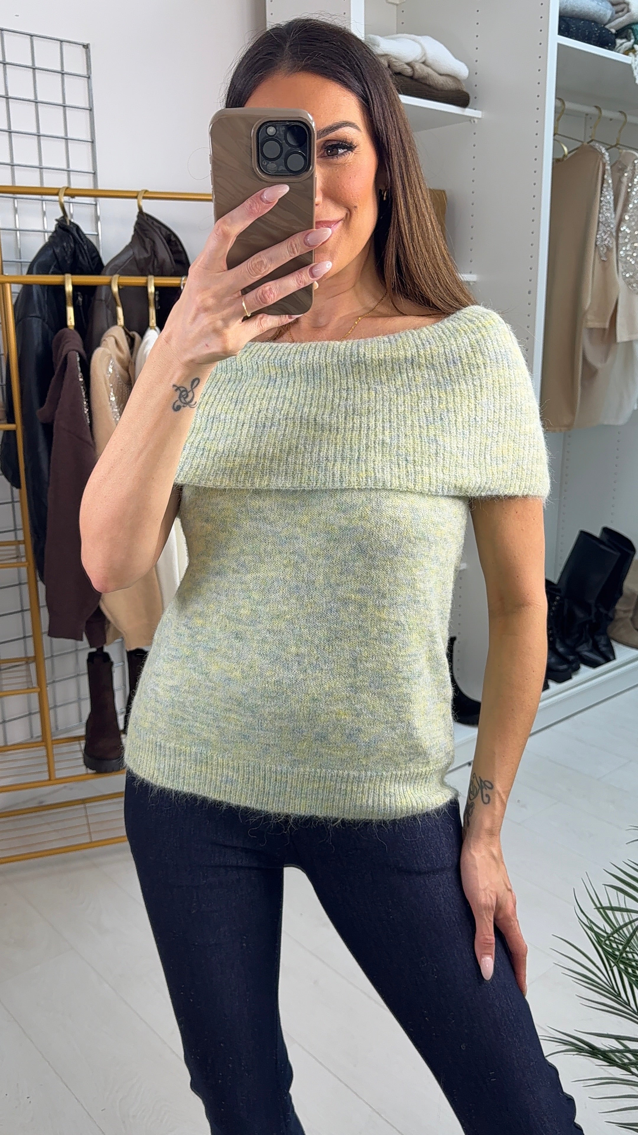 Luisa Plain Super Soft Bardot Jumper