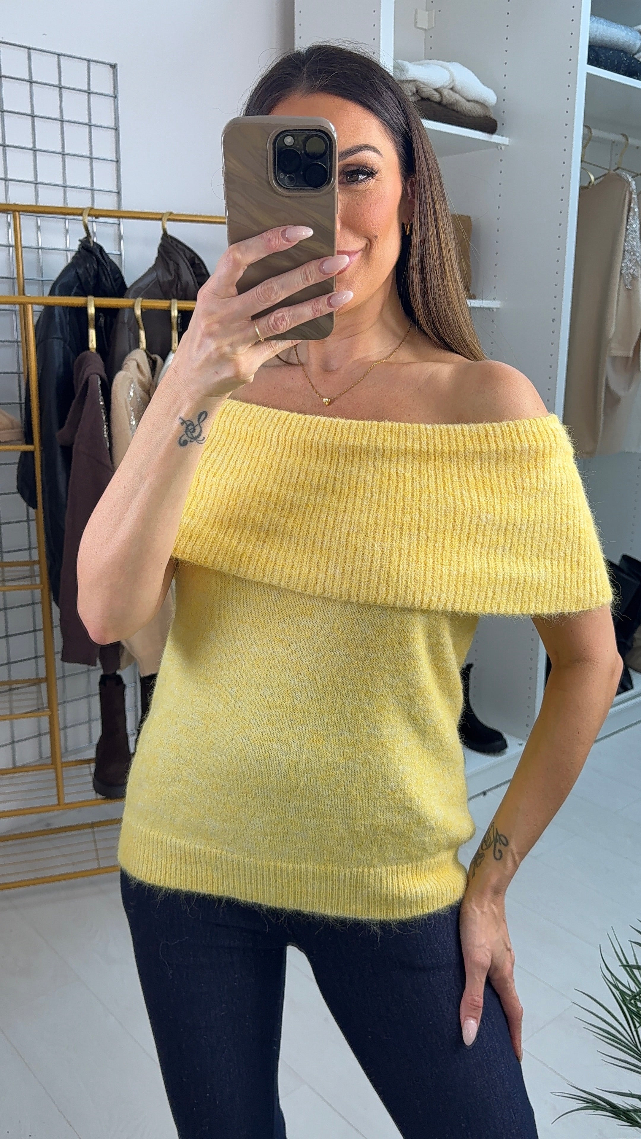 Luisa Plain Super Soft Bardot Jumper