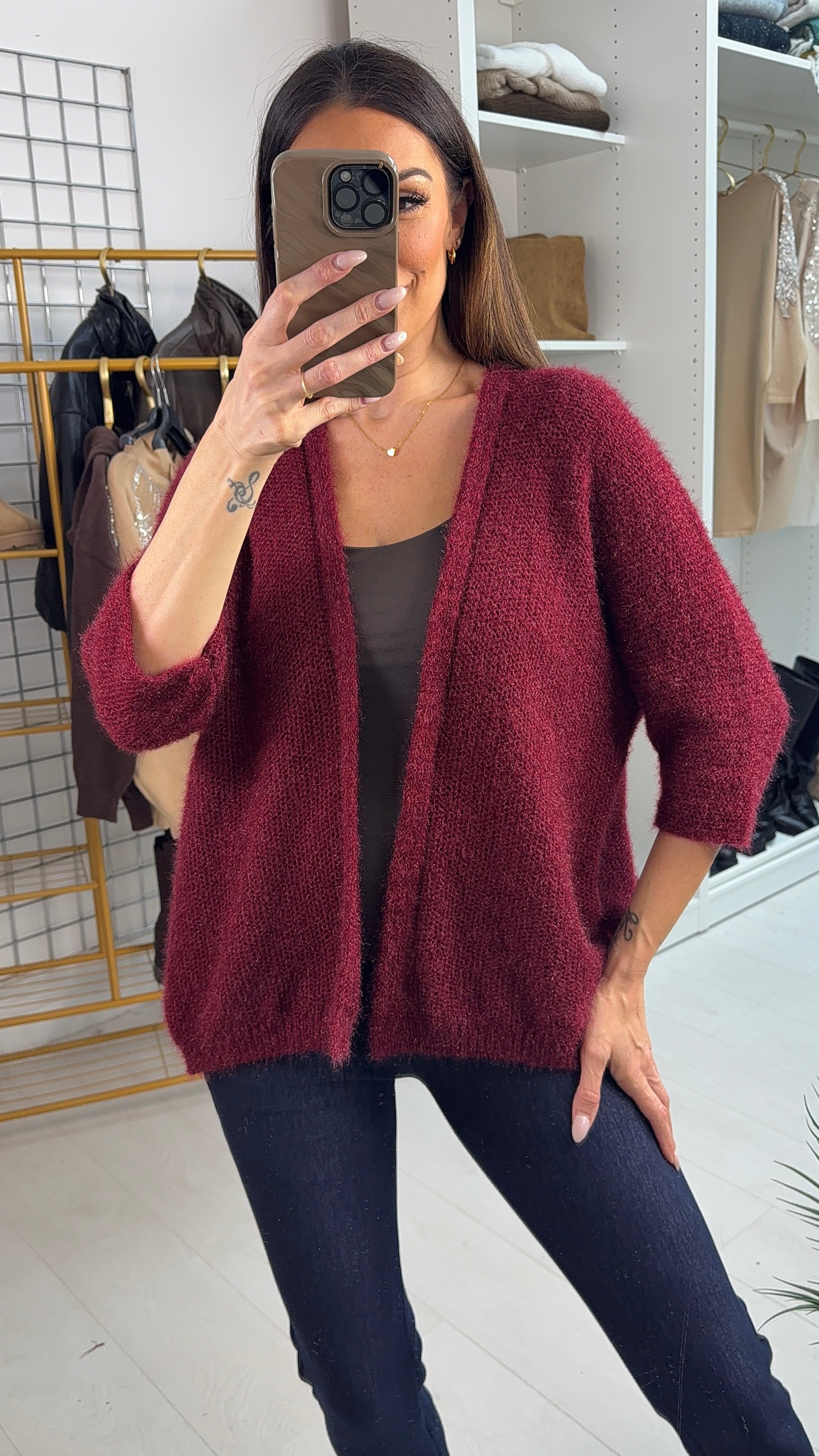 Maia Plain Super Soft Open Front Cardigan