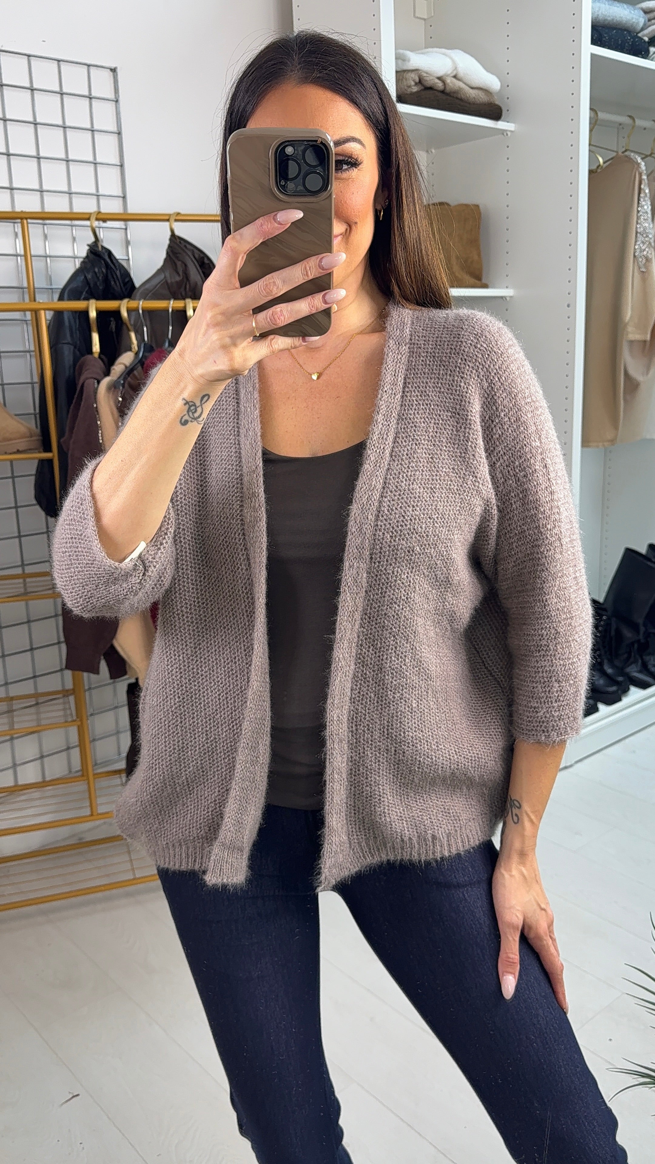 Maia Plain Super Soft Open Front Cardigan