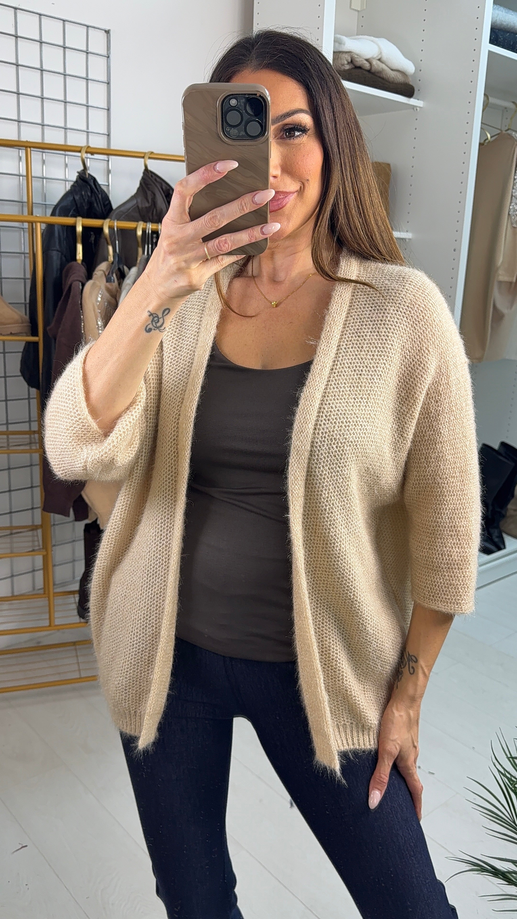 Maia Plain Super Soft Open Front Cardigan