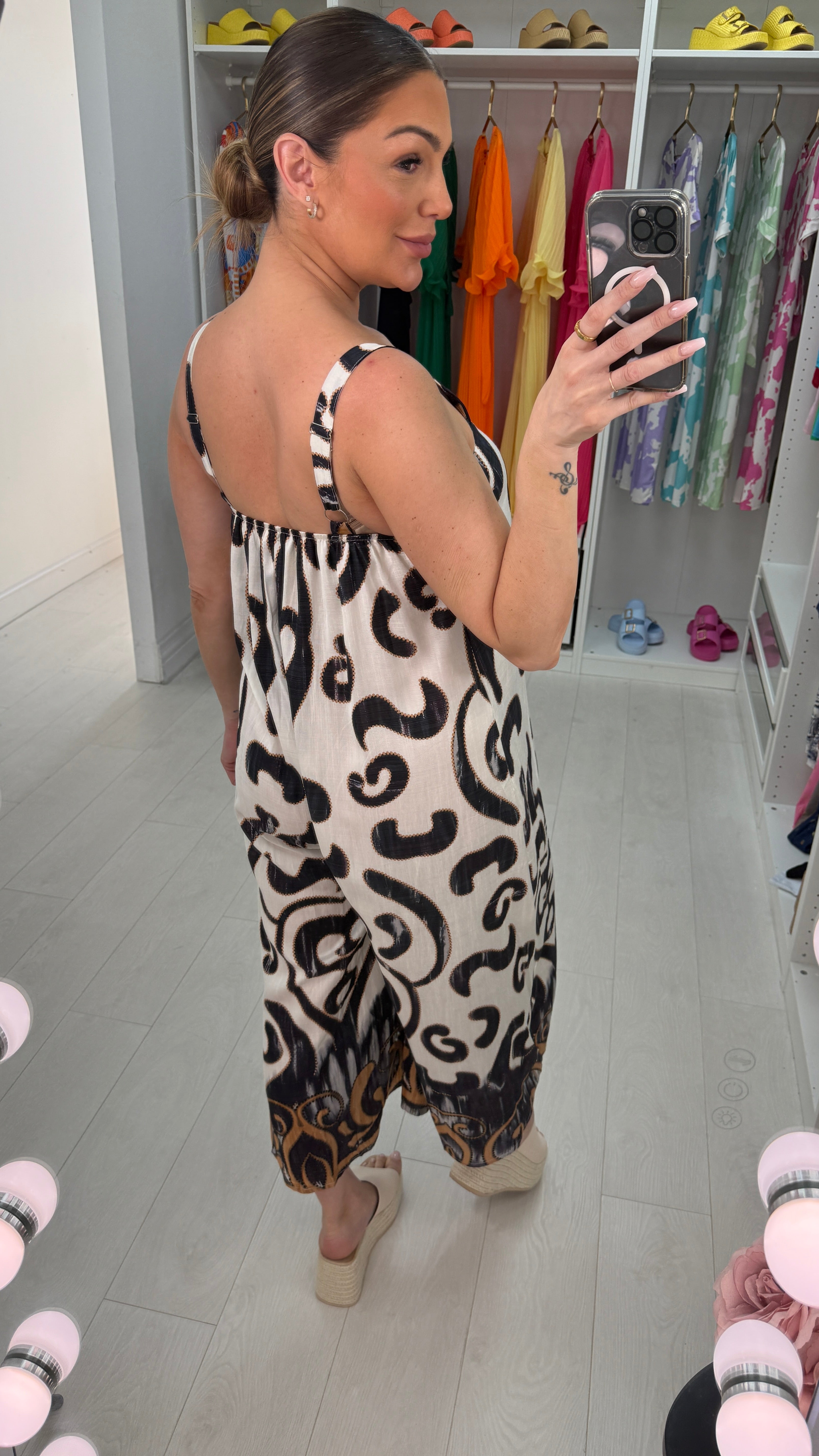 Roha Abstract Print Loose fit Jumpsuit