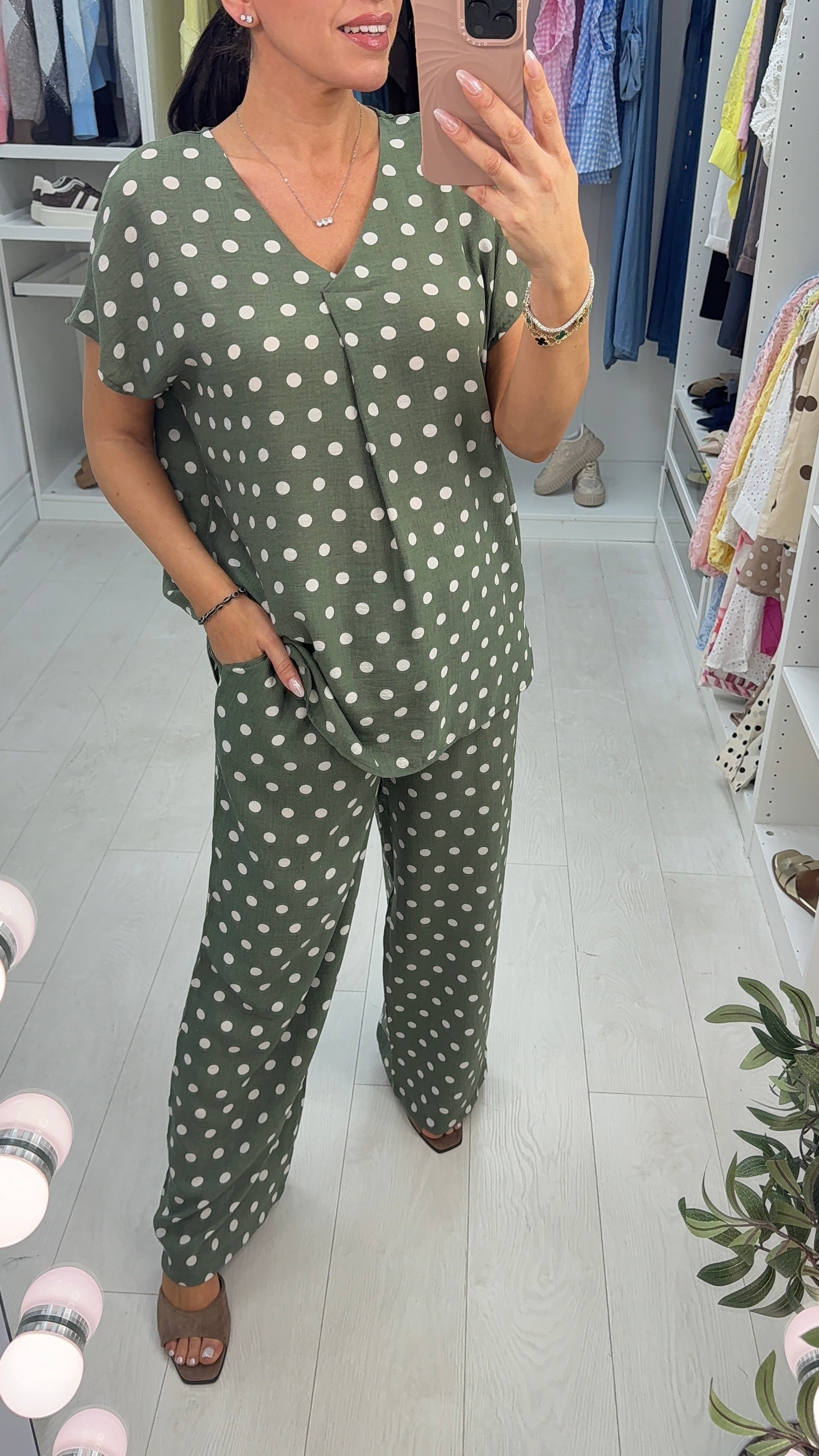 Keira Polka Dot Loose Fit Co-Ord Set