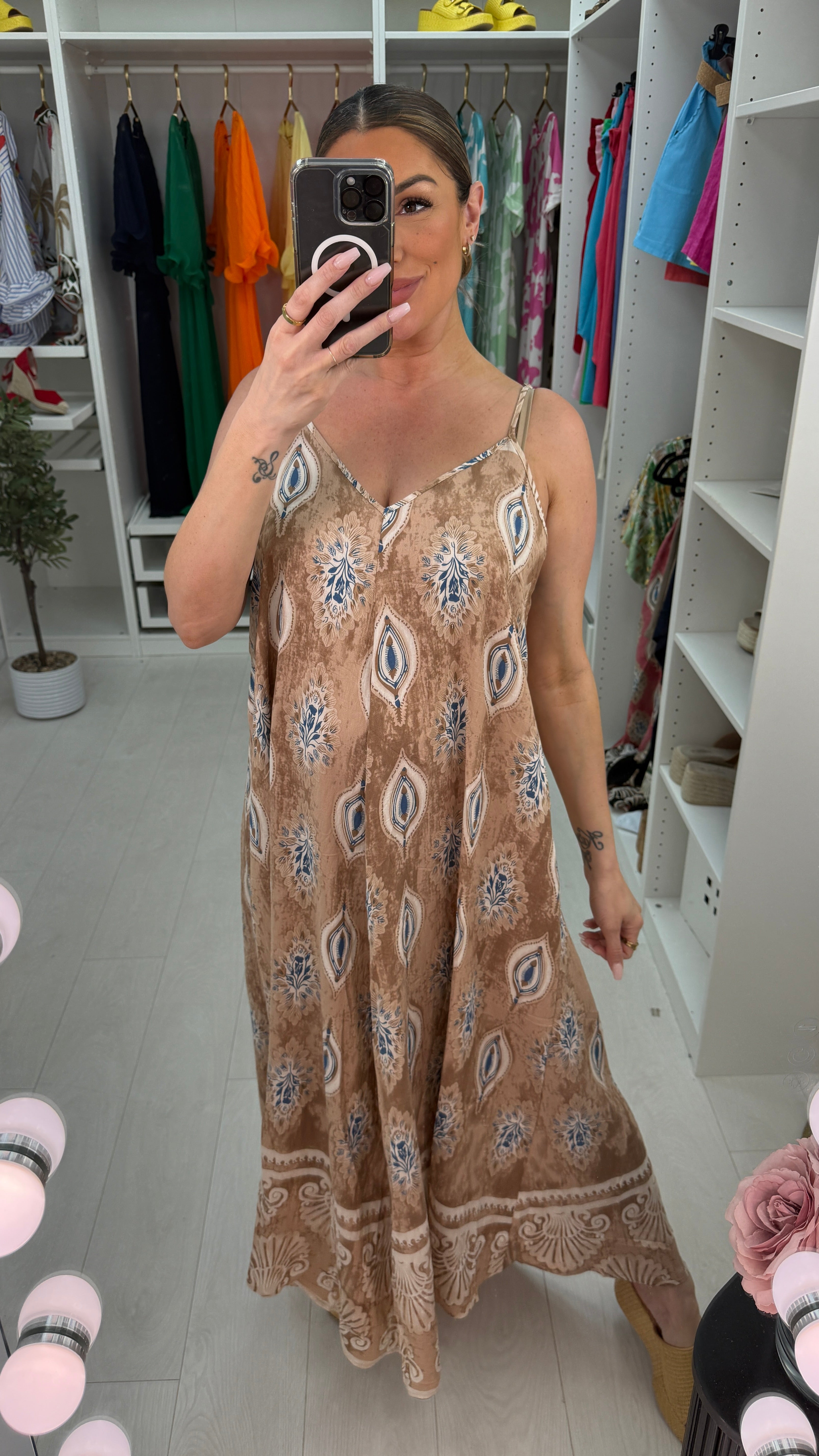 Charlene Strappy Loose Fit Maxi Dress