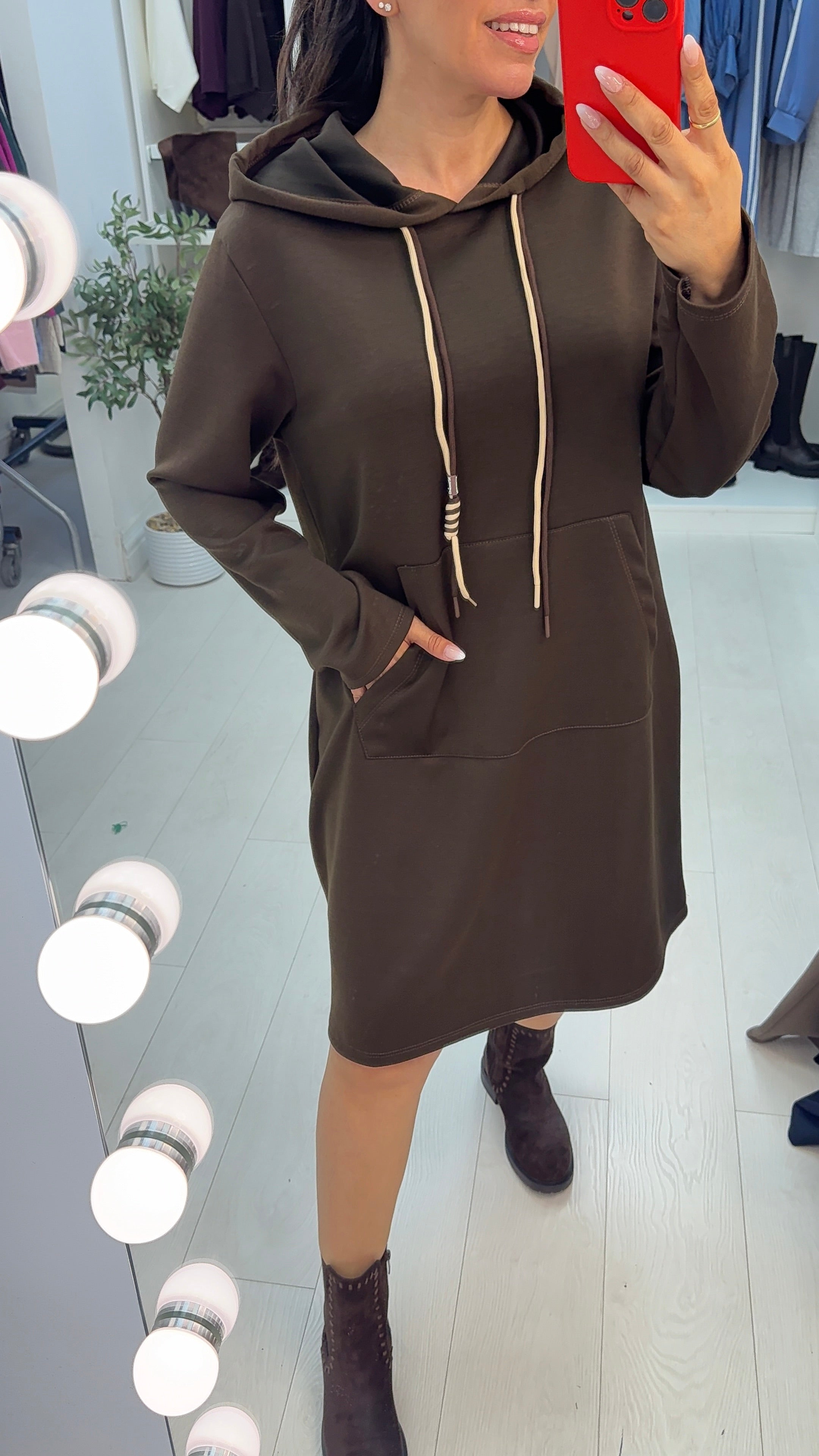Coco Casual Hooded Jumper Dress
