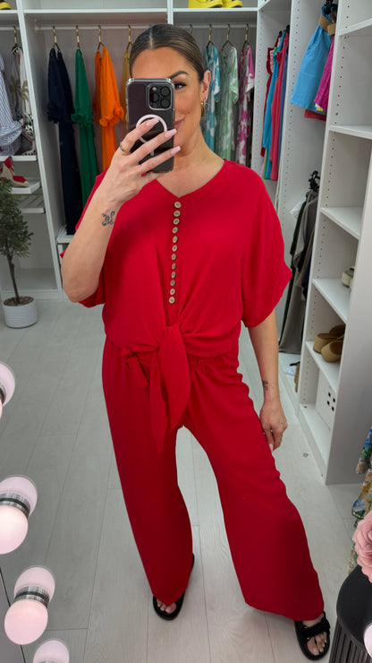 Akari Button Tie Front Co-Ord Set