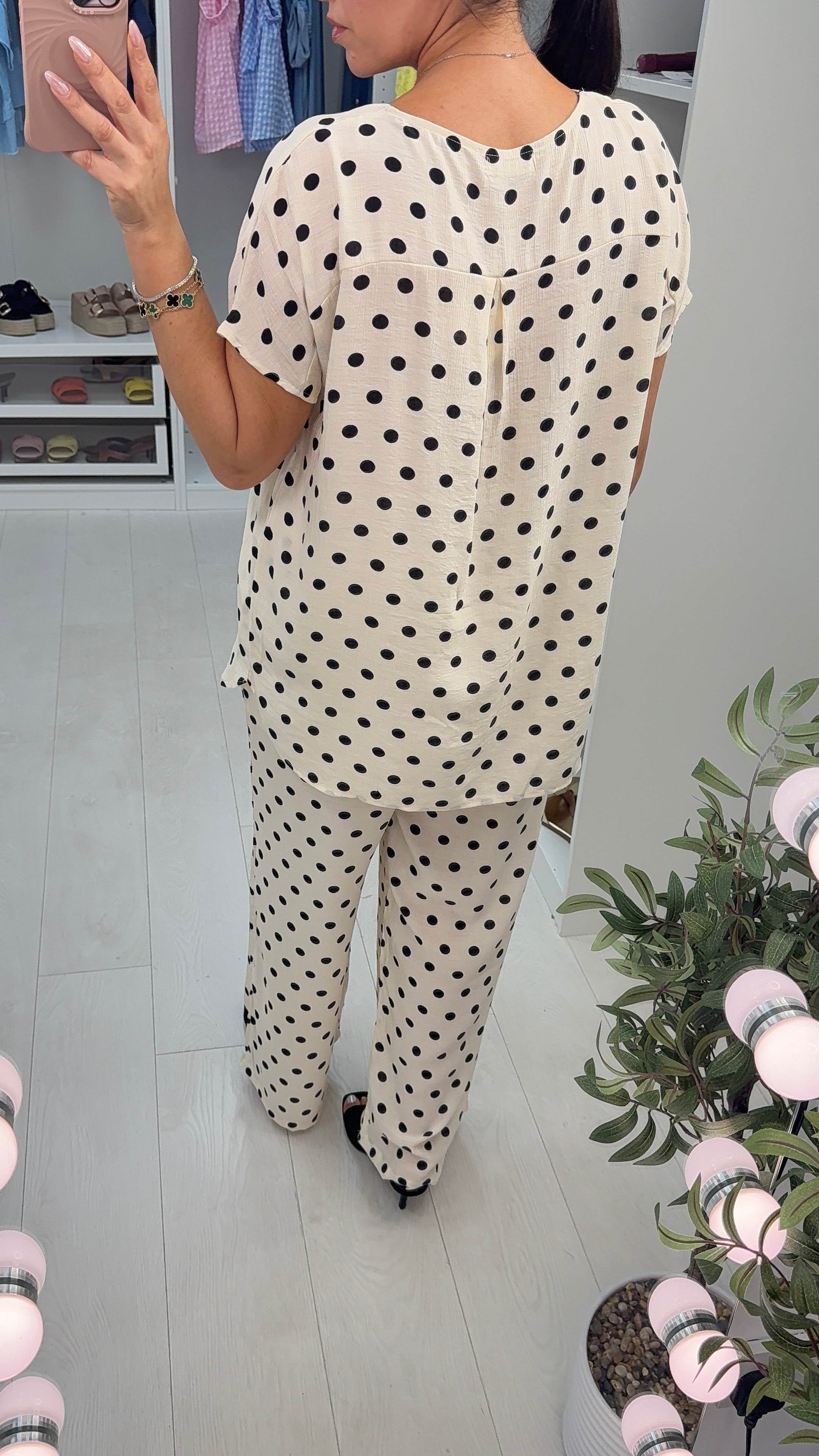 Keira Polka Dot Loose Fit Co-Ord Set
