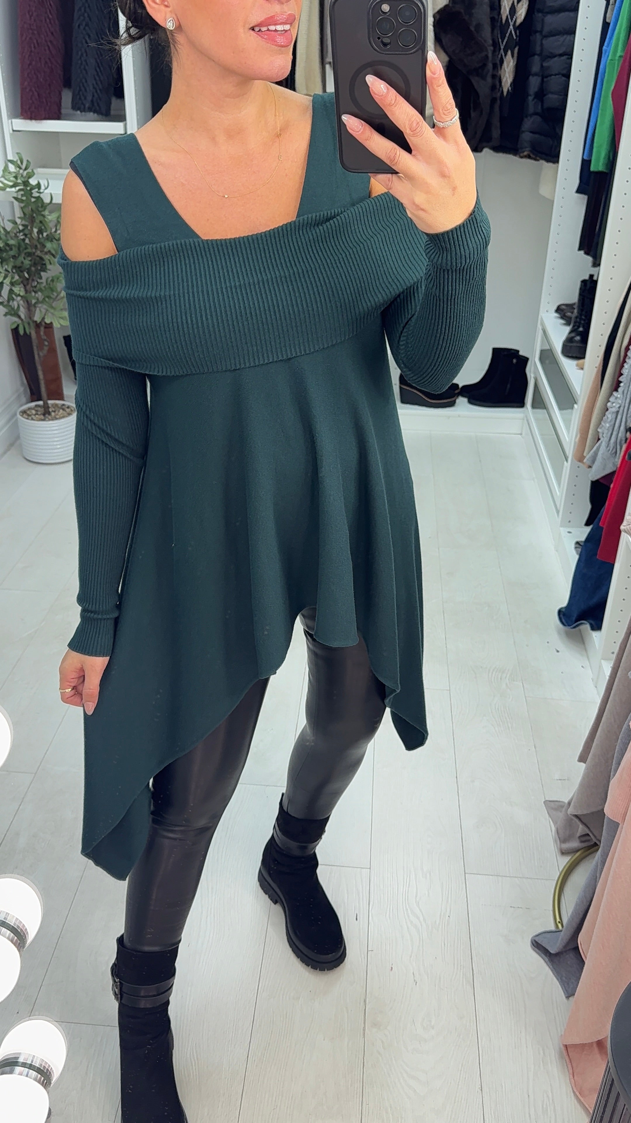 Malissa Drape Side Knitted Loose Fit Jumper