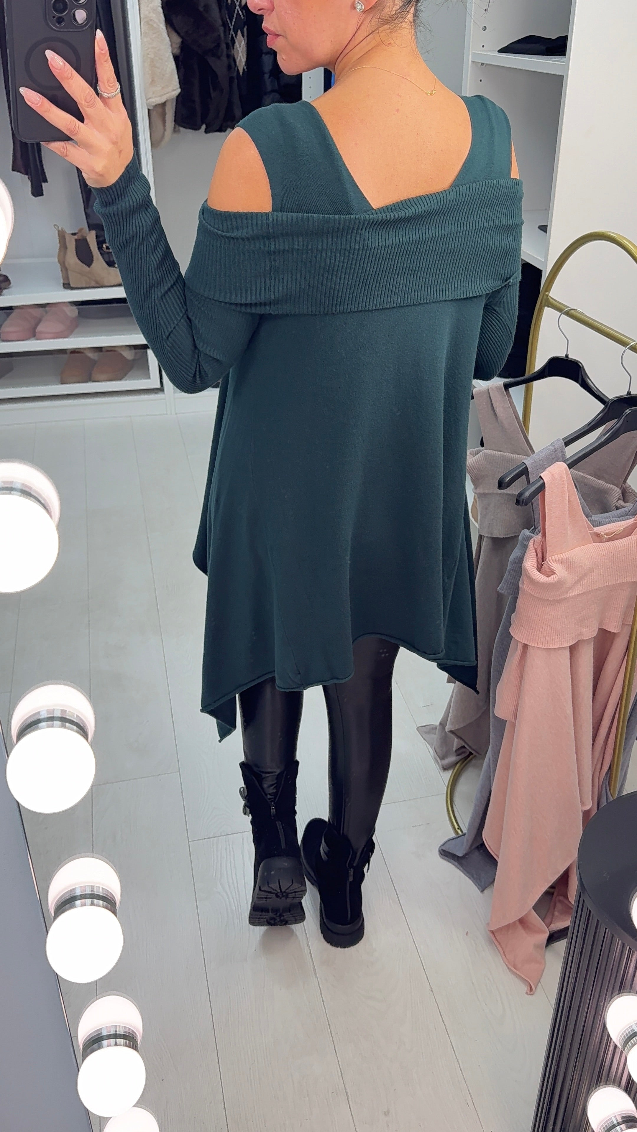 Malissa Drape Side Knitted Loose Fit Jumper