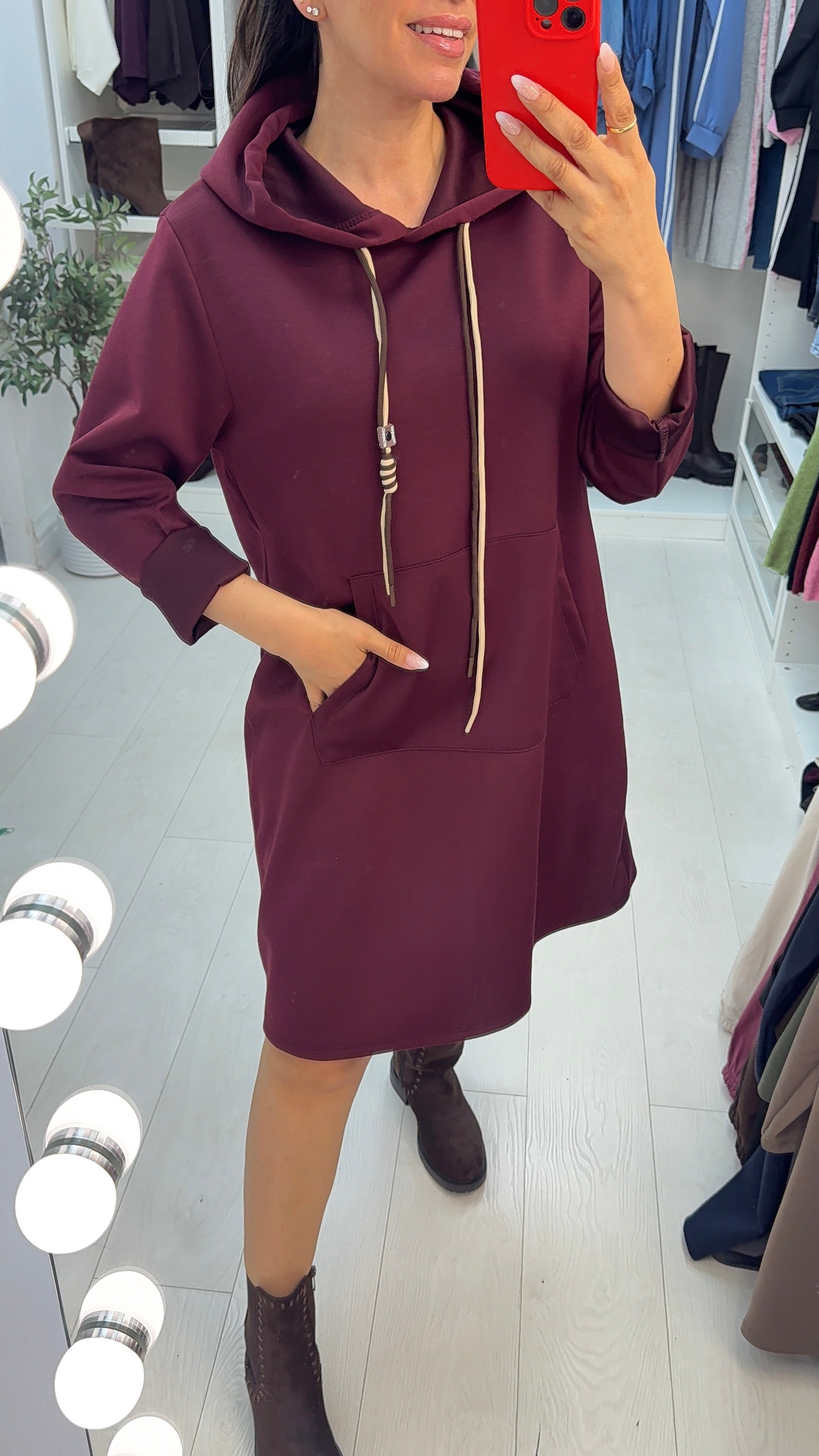 Coco Casual Hooded Jumper Dress