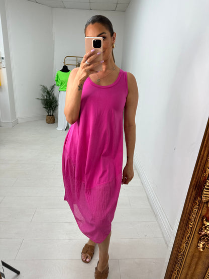 Philia  Plain Loose Fit Jersey Dress