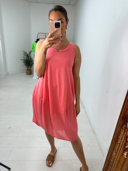 Philia  Plain Loose Fit Jersey Dress