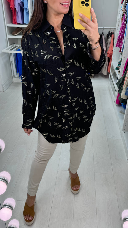 Zoraida Embroidery And Sequin Detail Shirt