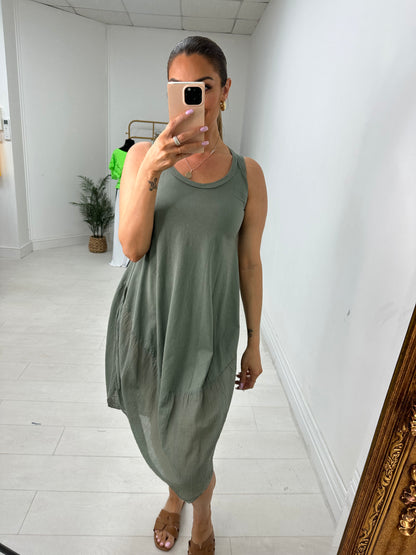 Philia  Plain Loose Fit Jersey Dress