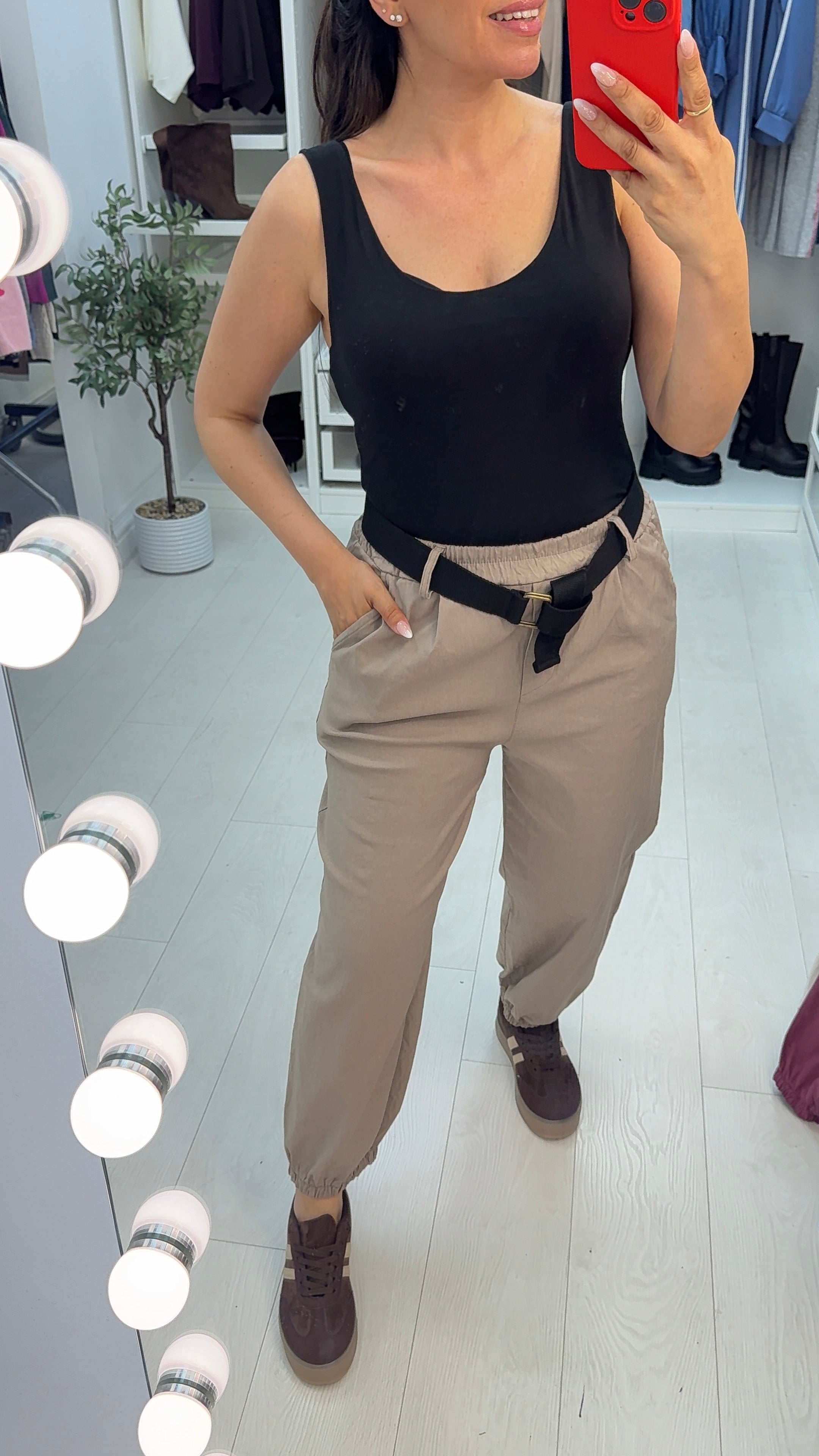 Gwenyth Plain Belted Cuff Leg Trouser