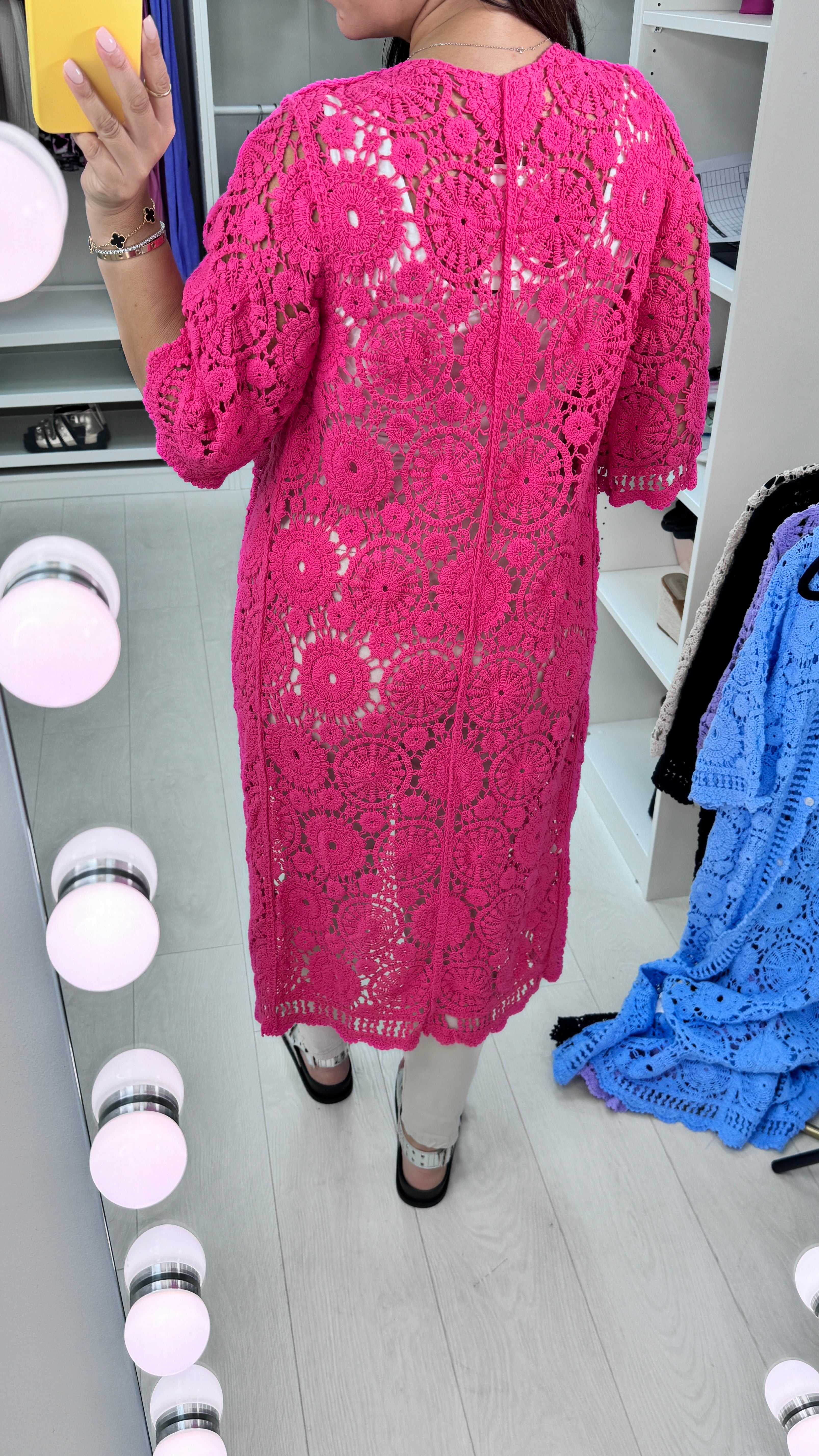 Abril Crochet Longline Cardigan