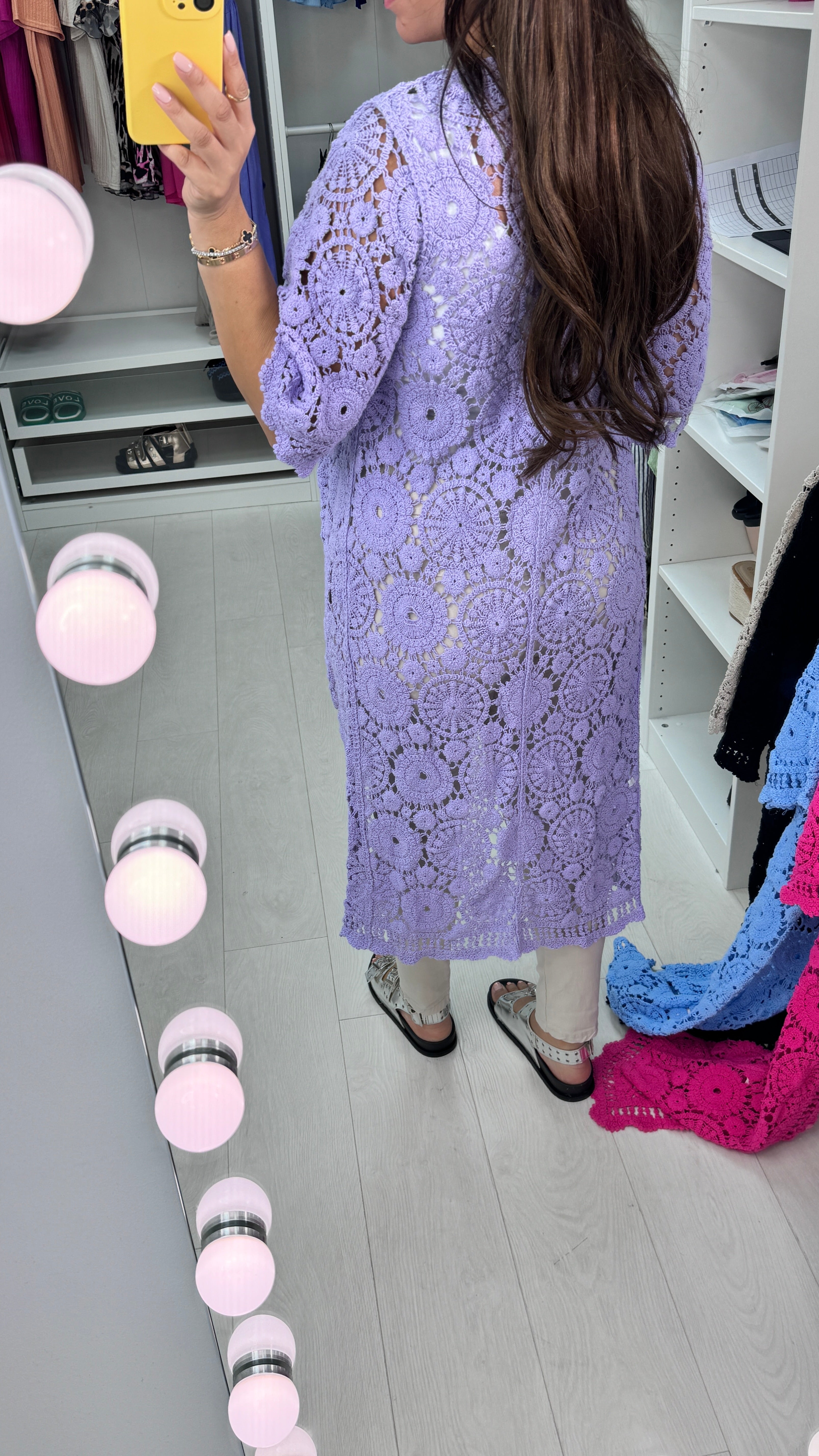 Abril Crochet Longline Cardigan