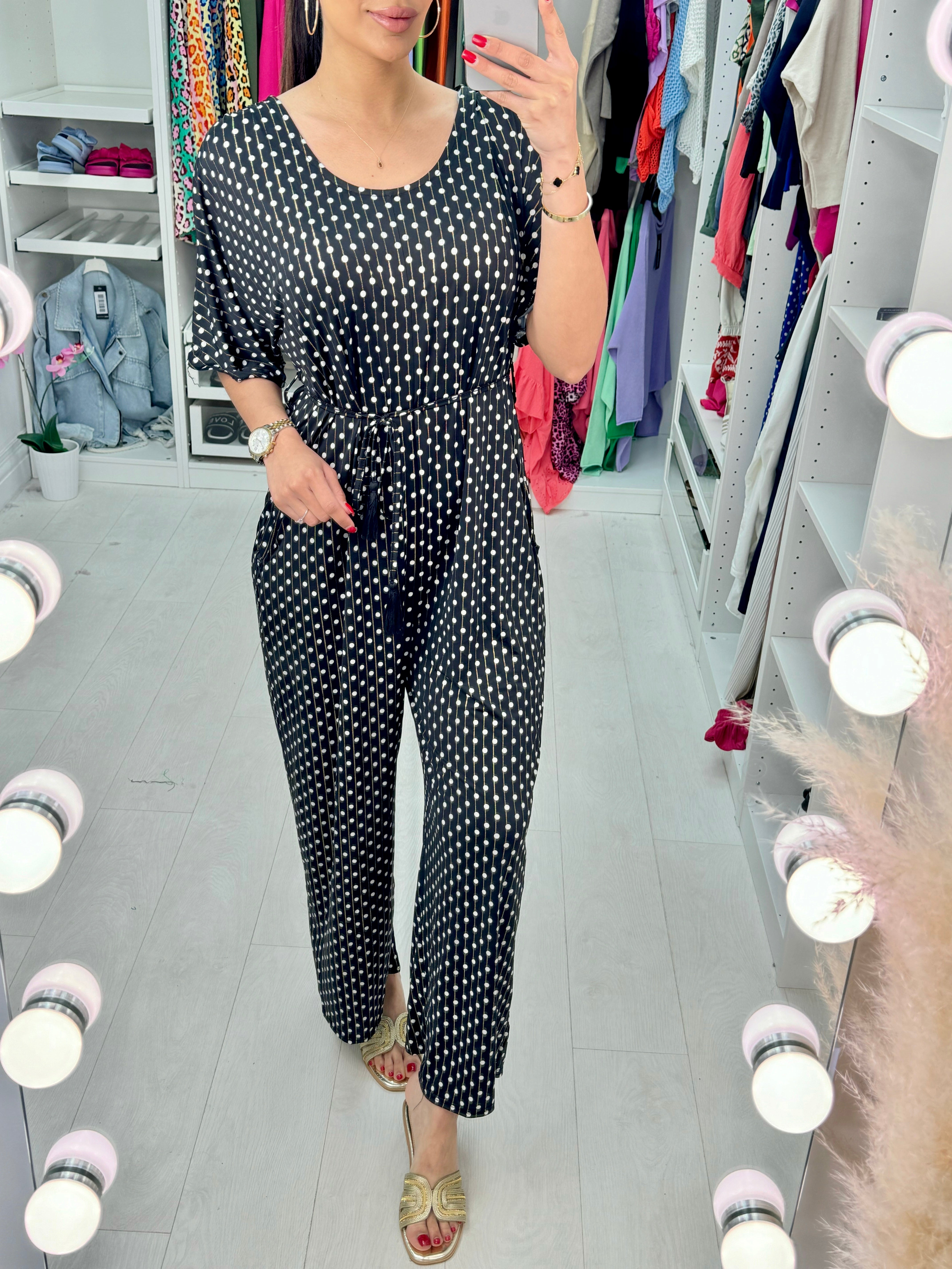 Gelato Polka Dot Print Jumpsuit