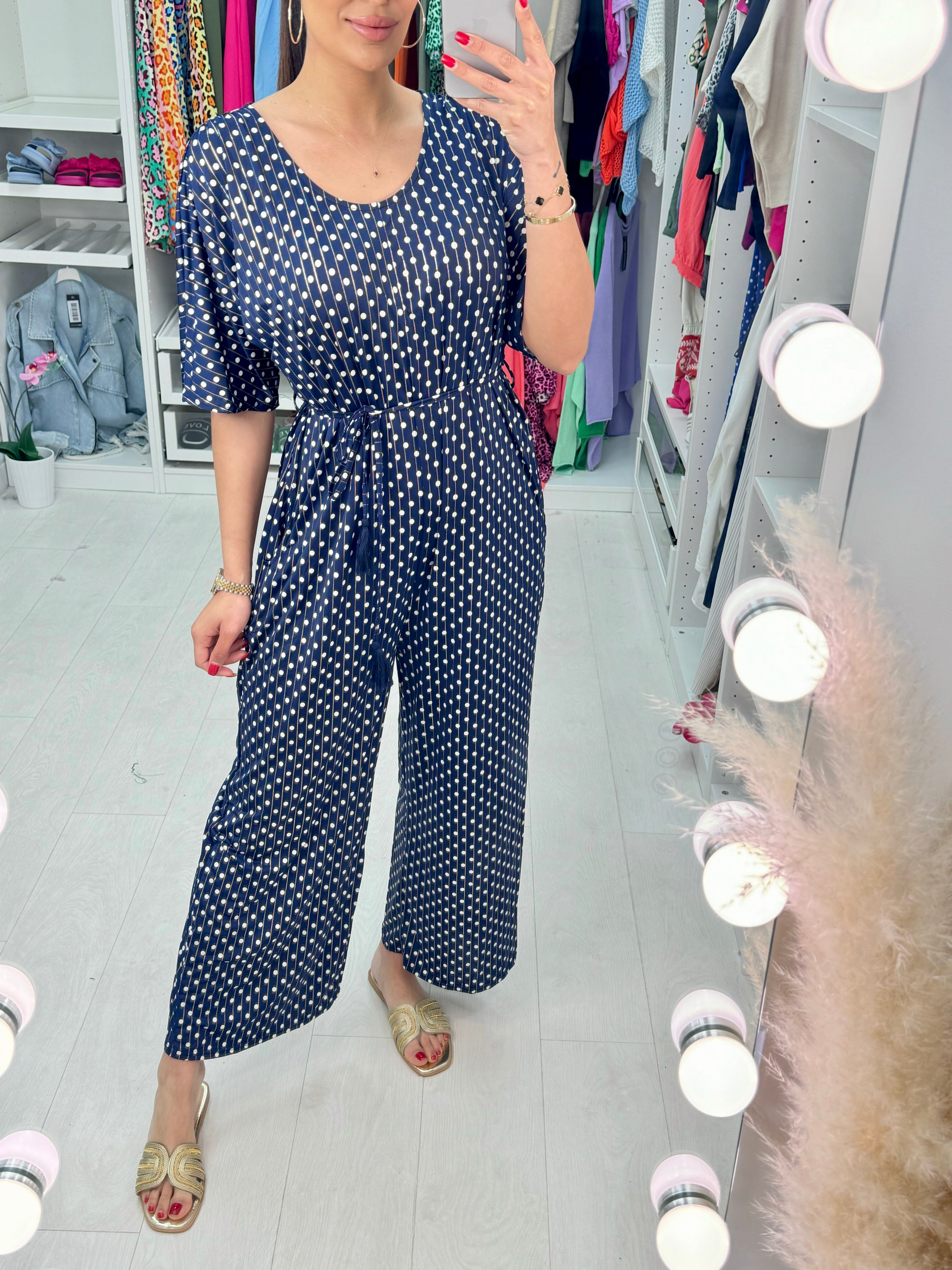 Gelato Polka Dot Print Jumpsuit