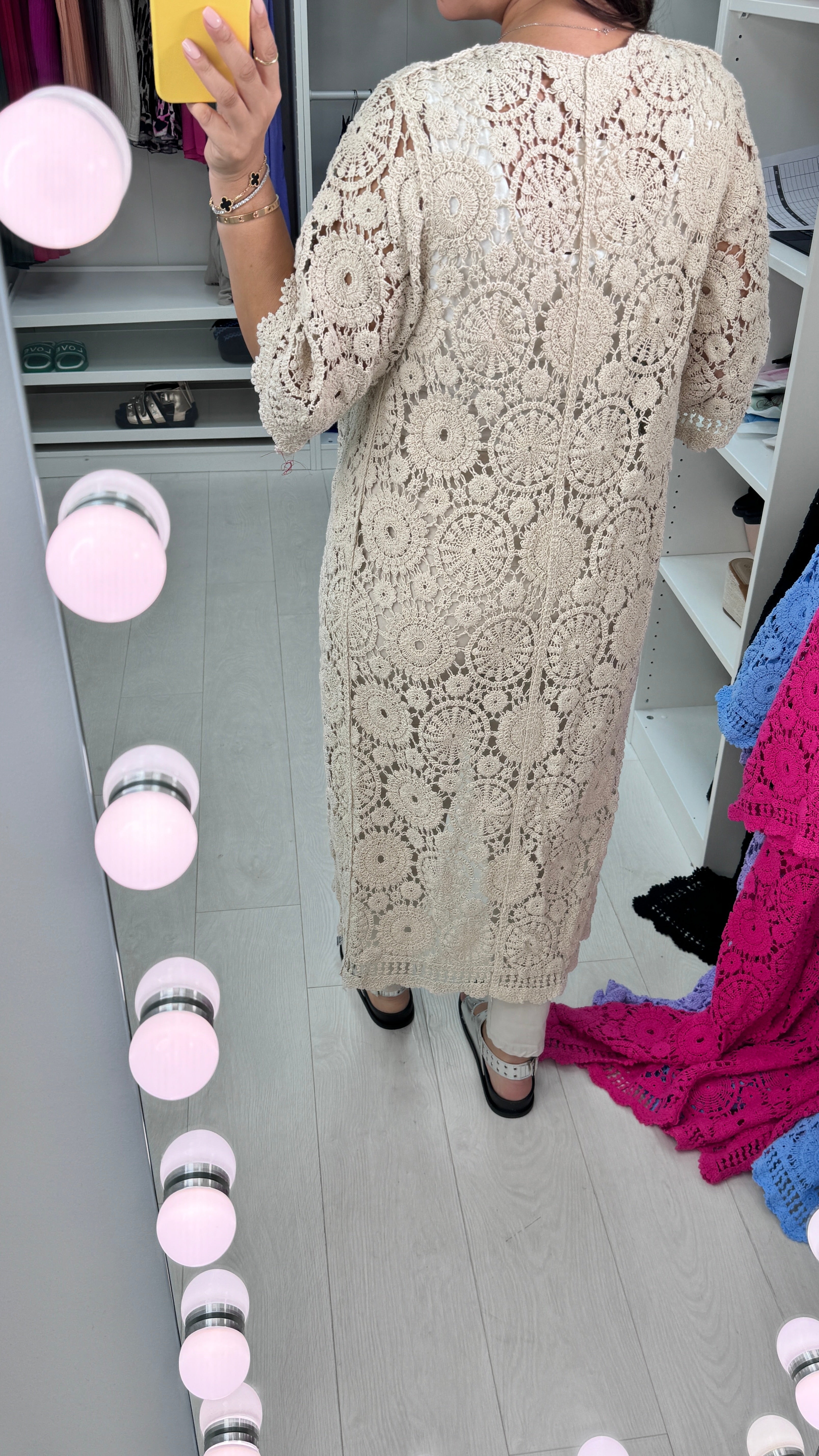 Abril Crochet Longline Cardigan