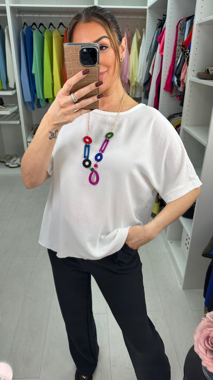 Channon Plain Loose Fit Necklace Top