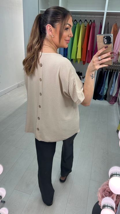 Channon Plain Loose Fit Necklace Top