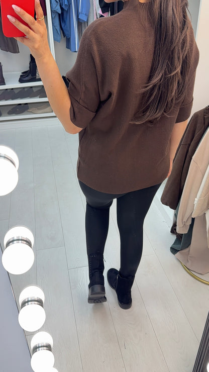 Vania Embellished Heart High Neck Jumper
