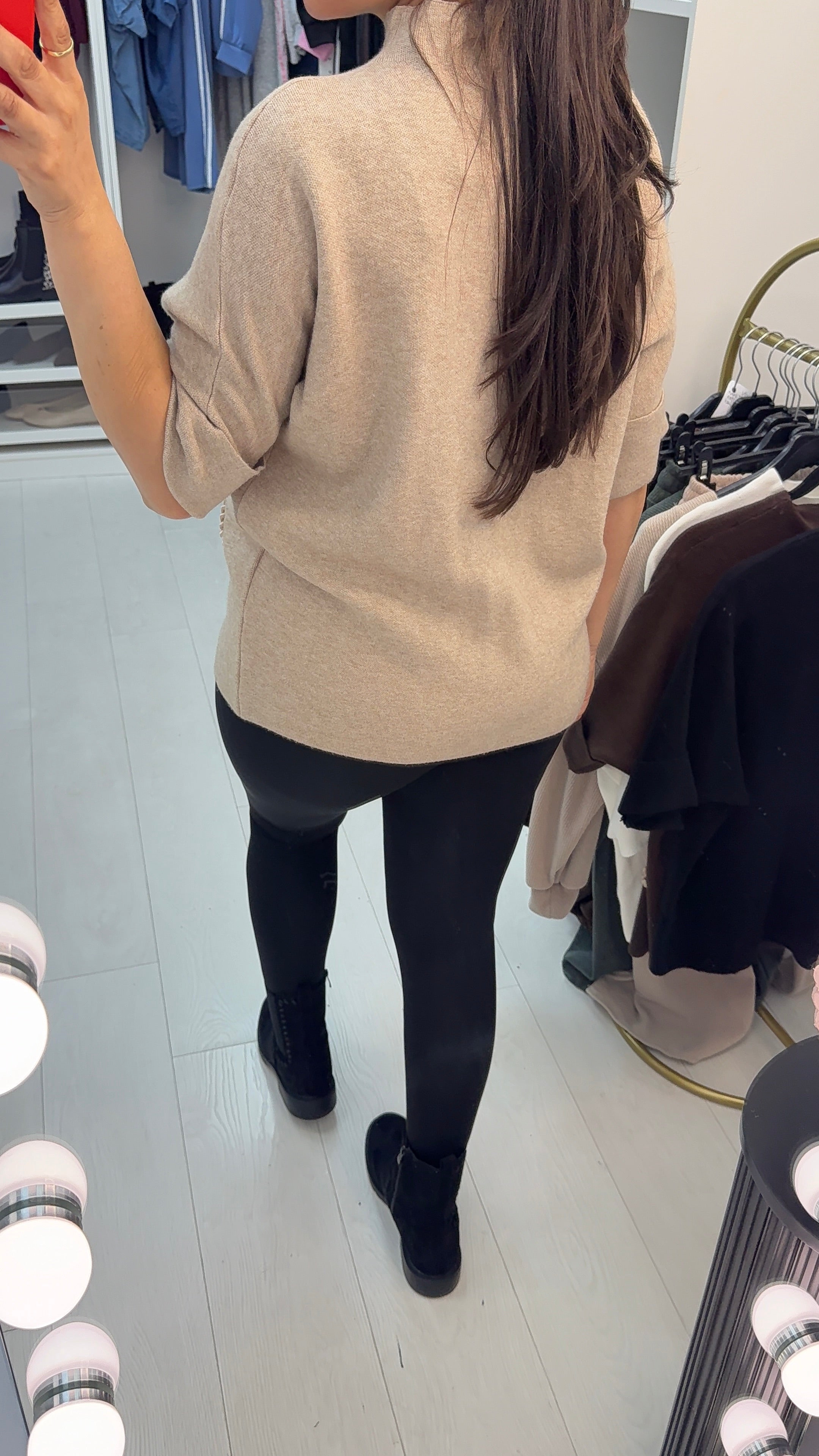 Vania Embellished Heart High Neck Jumper