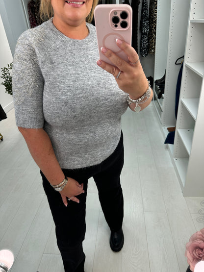 Morissa Plain Embellished Detail Super Soft Jumper