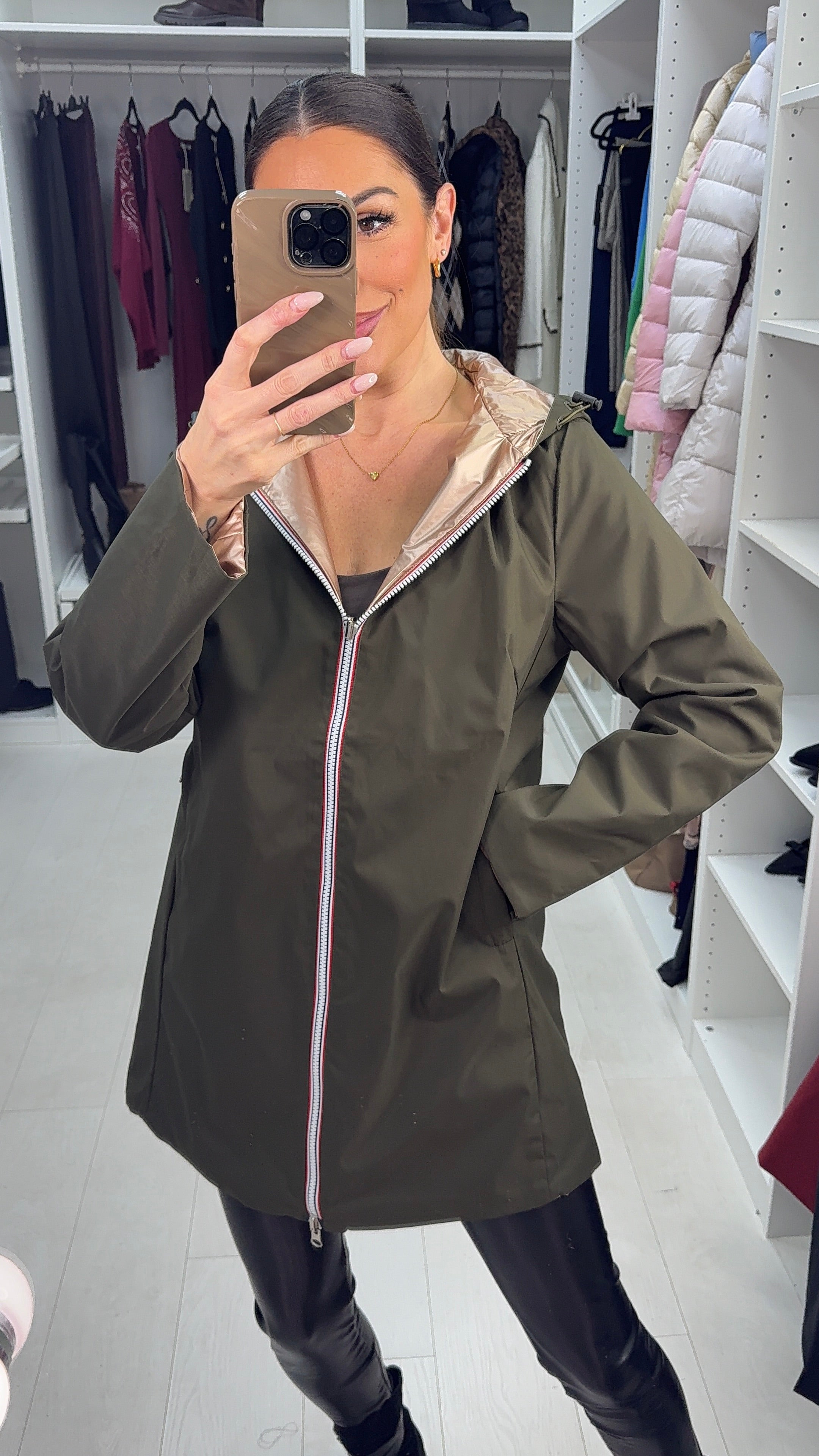 Zoyce Reversible Hooded Raincoat