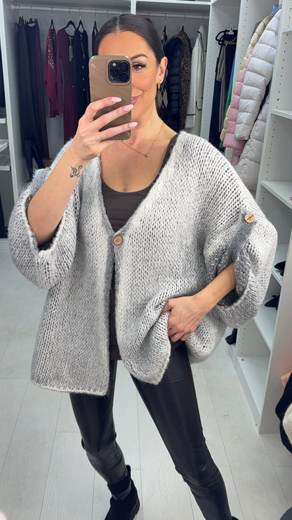 Josie Rolled Sleeve Chunky Cardigan