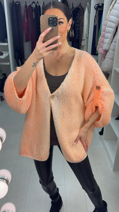 Josie Rolled Sleeve Chunky Cardigan
