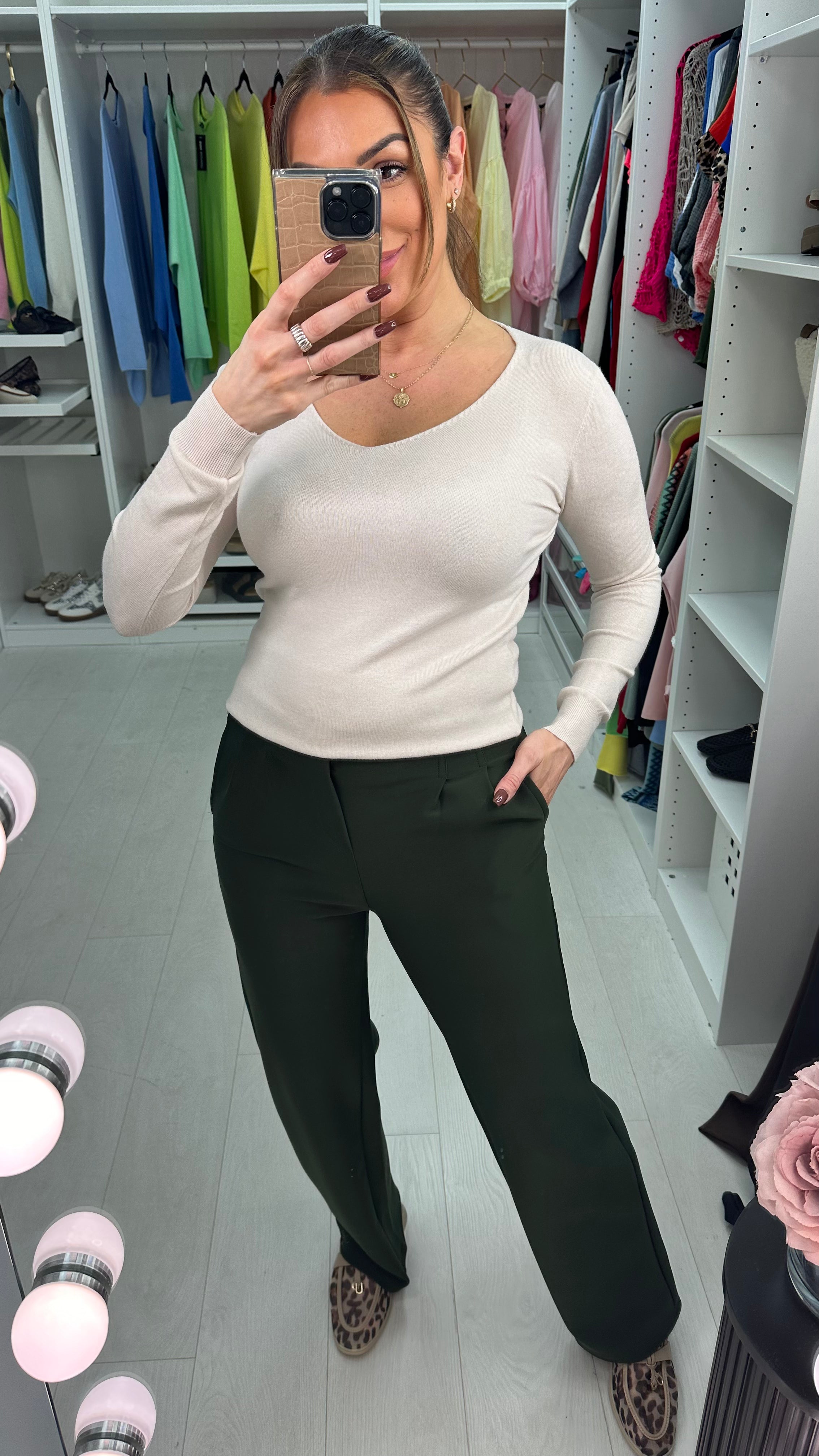 Hilary Plain Super Soft Straight Leg Trousers