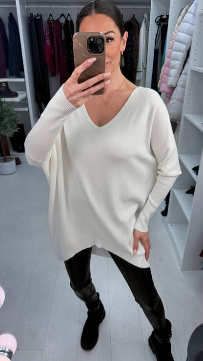 Bethan Plain Embellished Cut Out Back Jumper