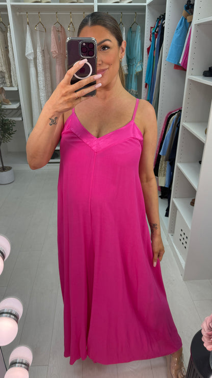 Melis Satin Edge Wide Leg Jumpsuit