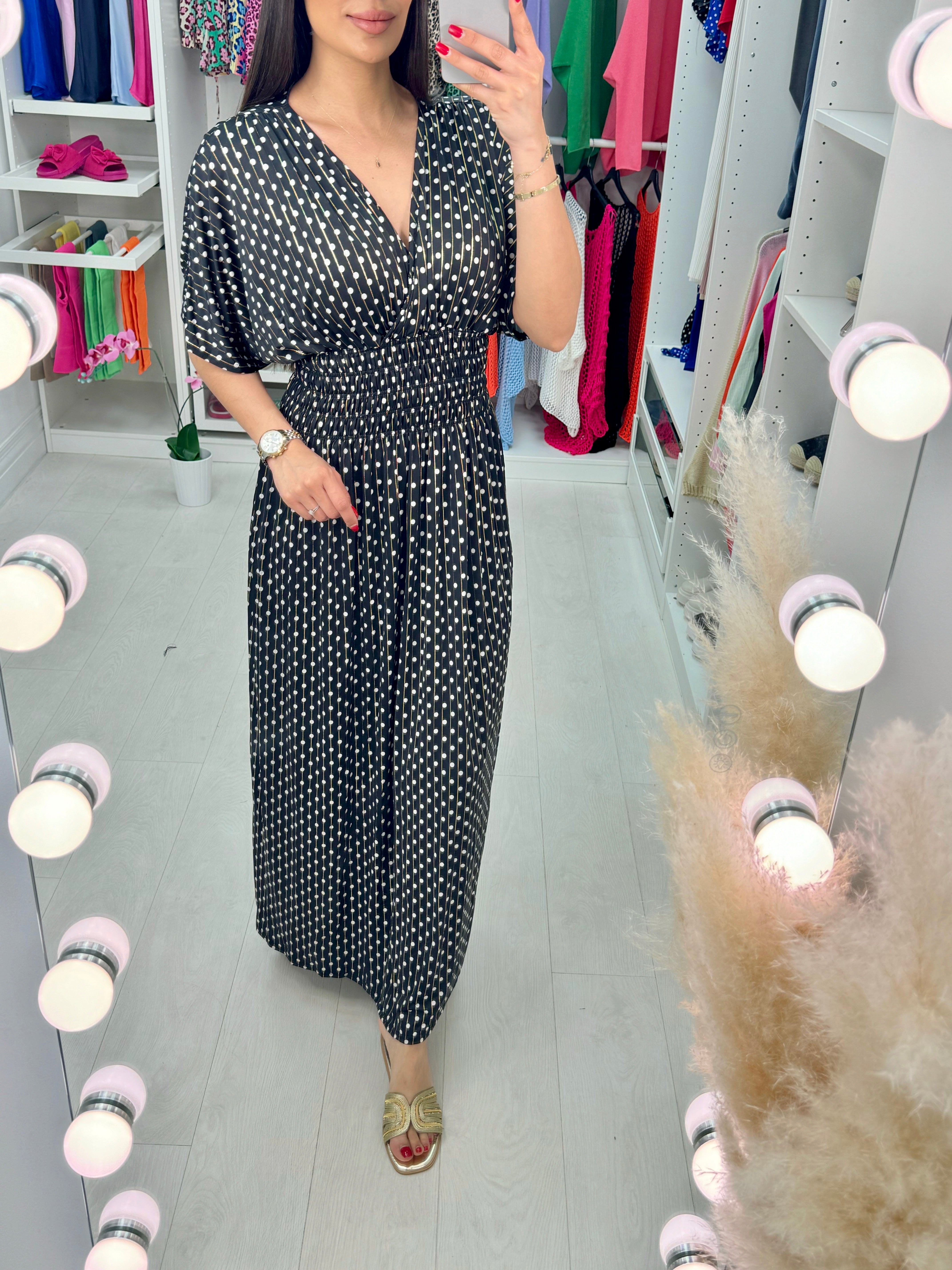 Giulia Polka Dot Magic Slinky Dress