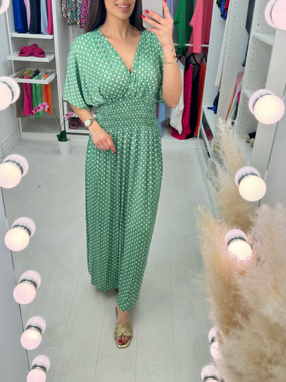 Giulia Polka Dot Magic Slinky Dress