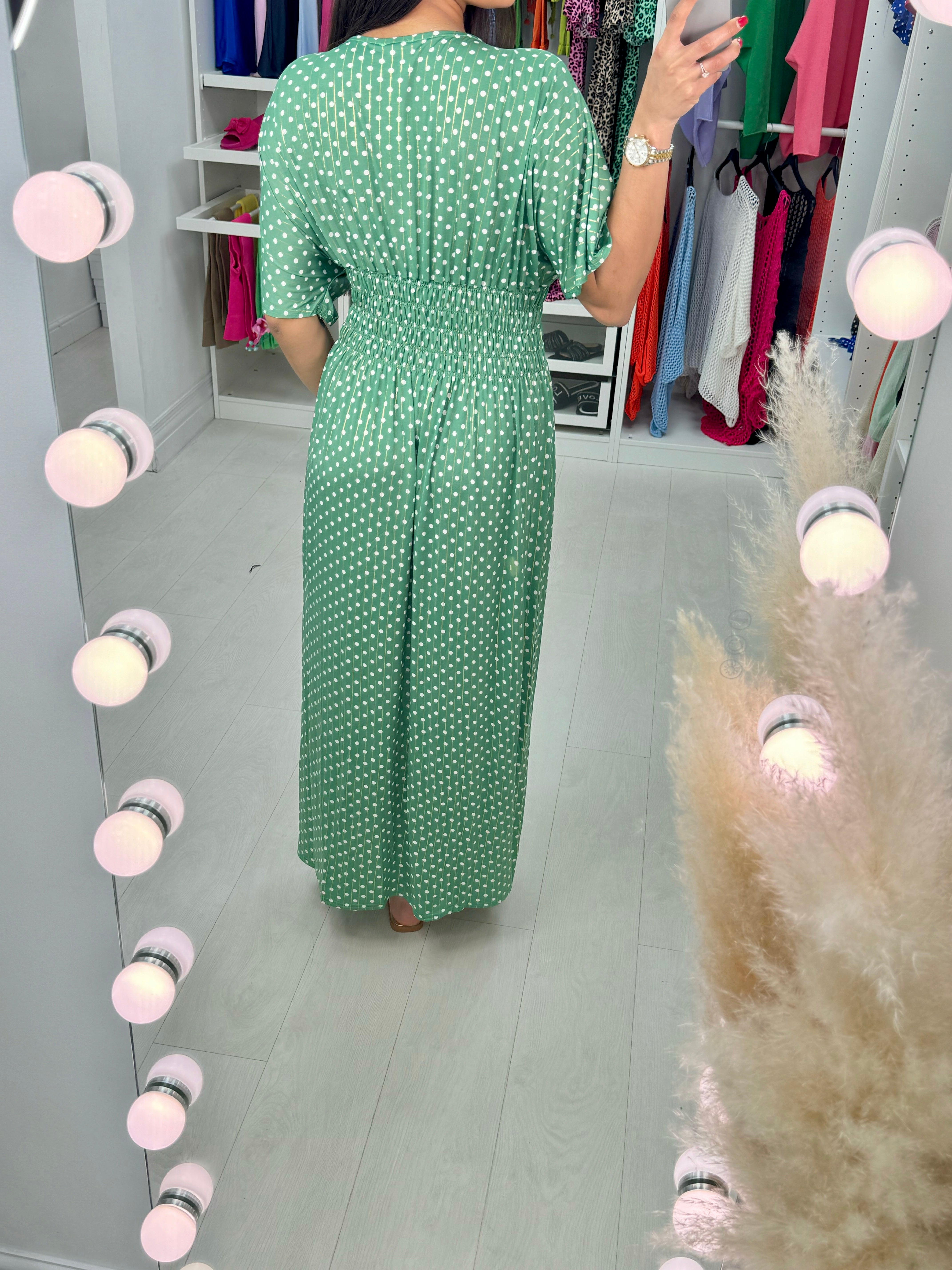 Giulia Polka Dot Magic Slinky Dress