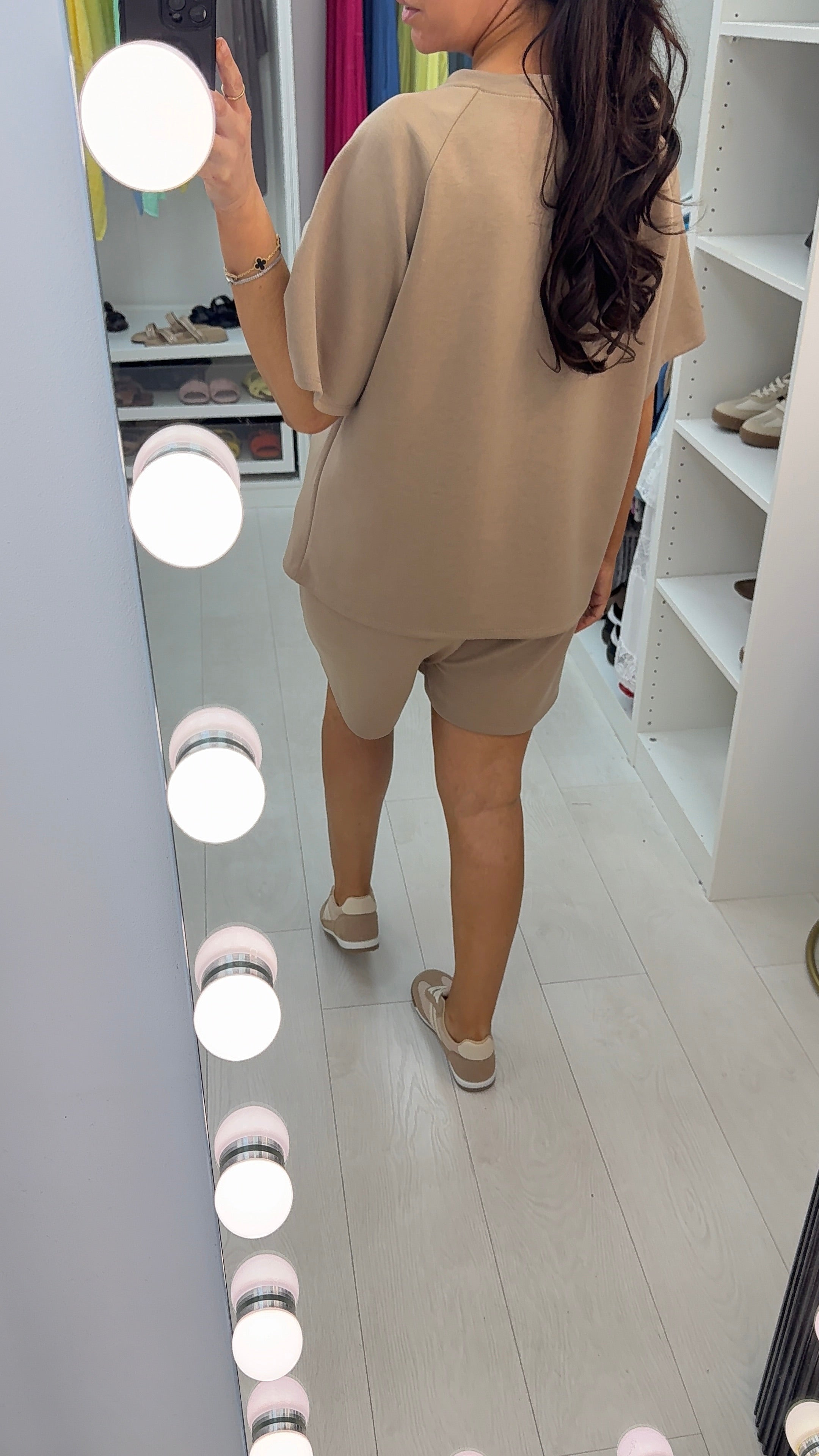 Hana Plain Embellished Pocket Shorts Co-Ord Set