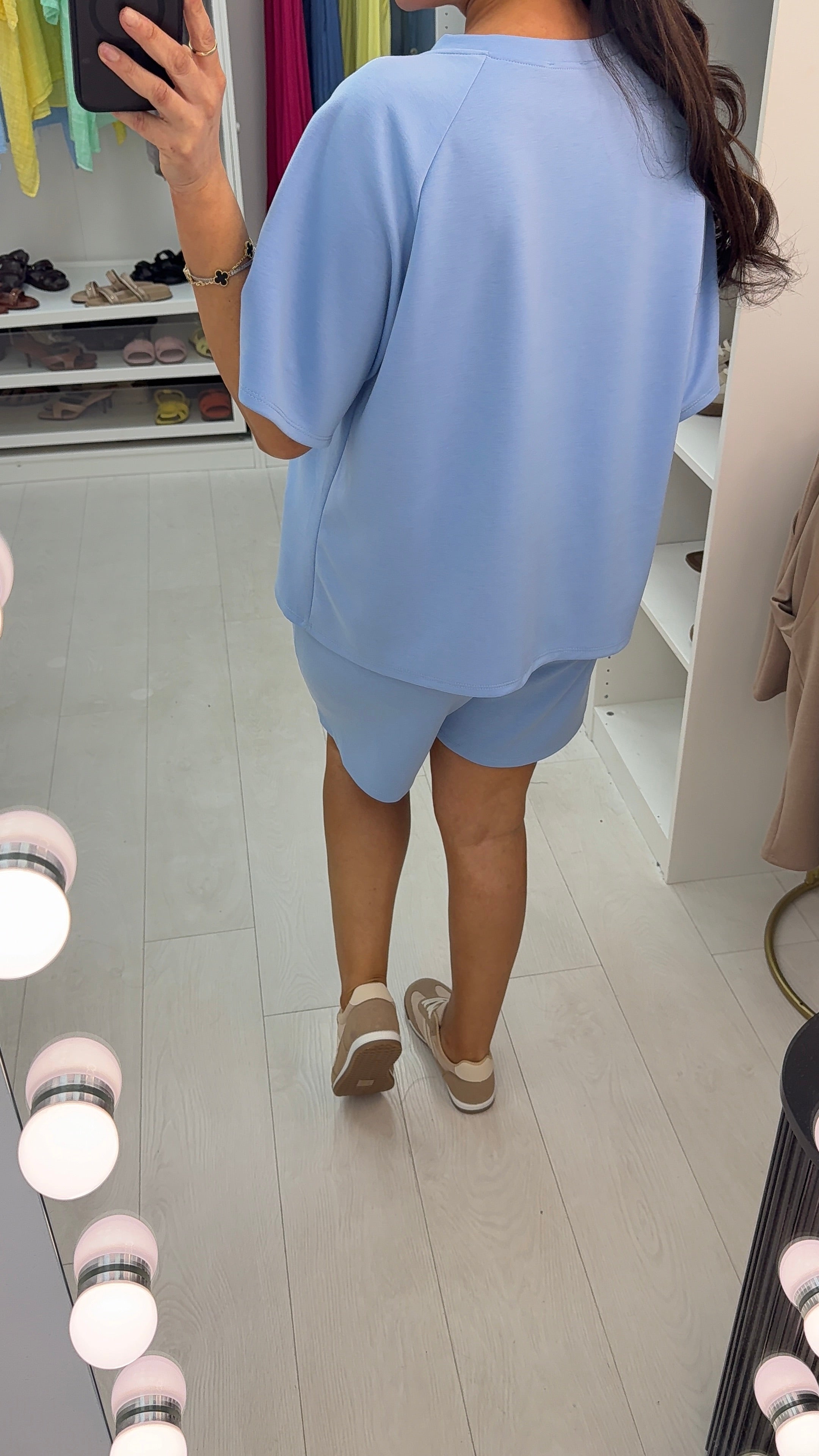 Hana Plain Embellished Pocket Shorts Co-Ord Set