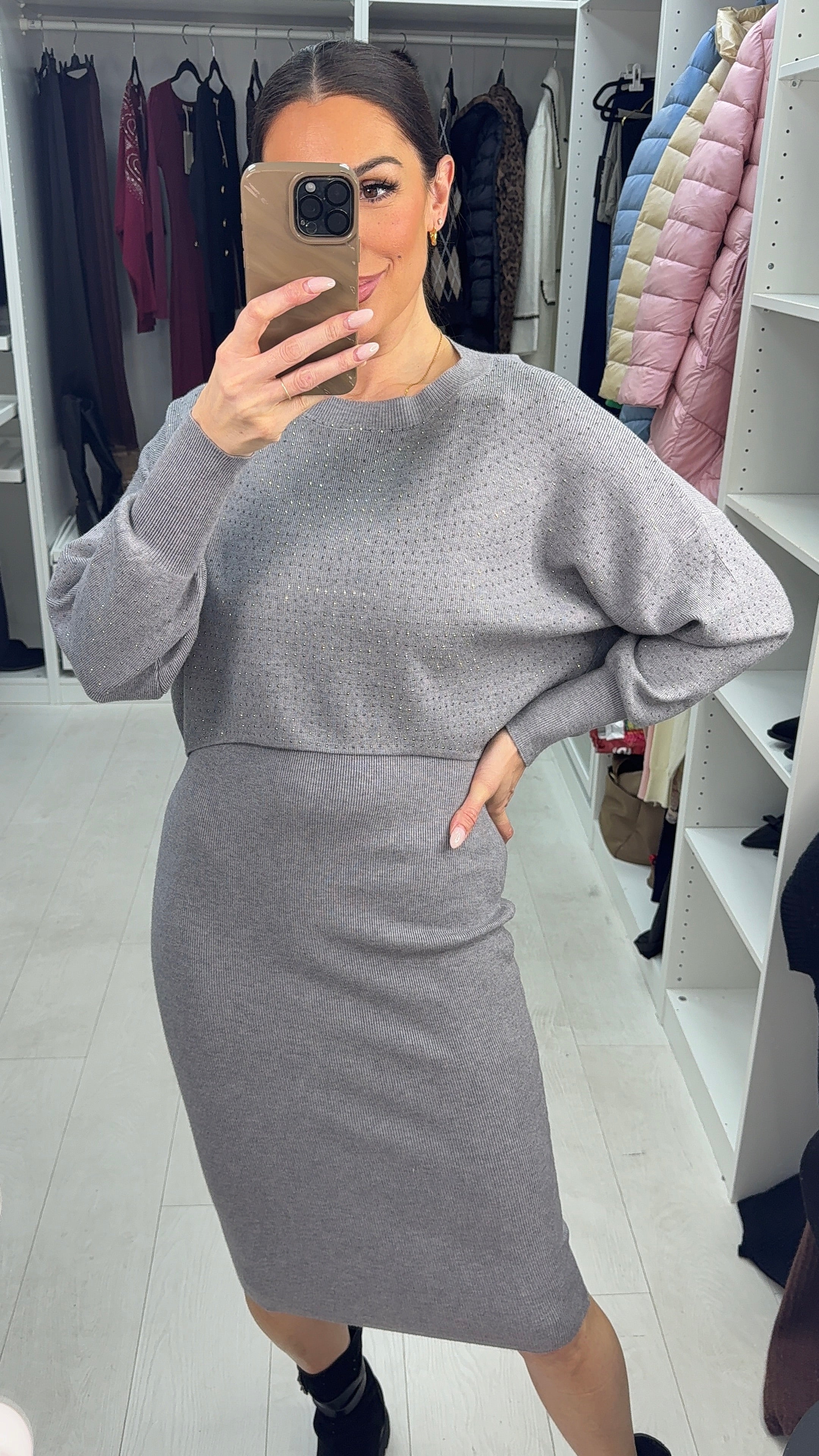 Louanne 2 Piece Knitted Dress