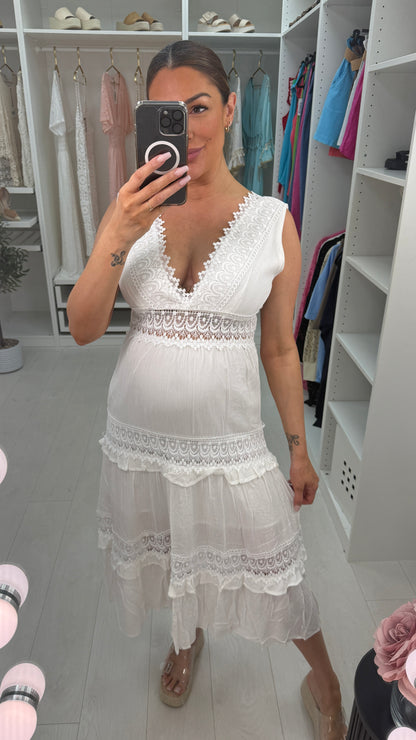 Juju Lace Trim Maxi Dress