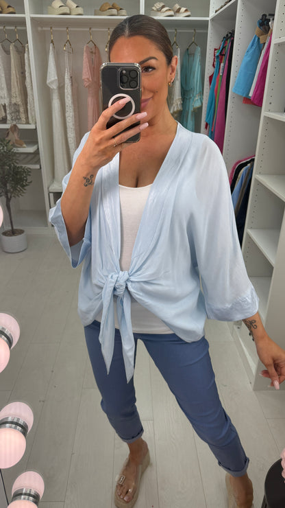 Cochilla Satin Trim Cardigan