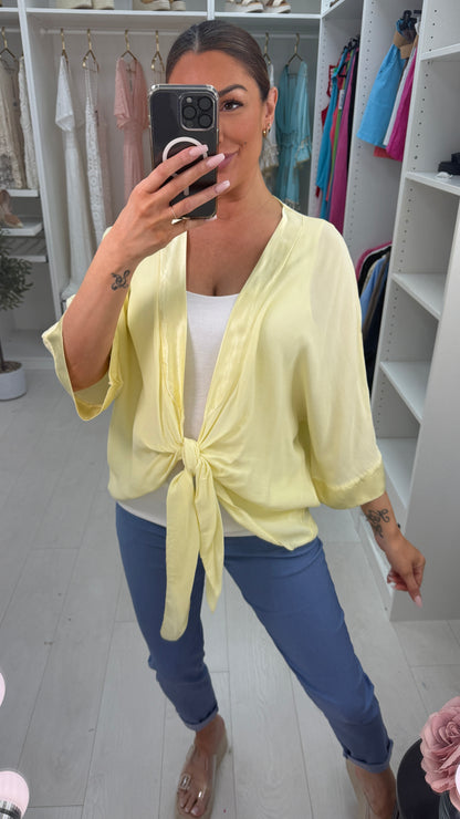 Cochilla Satin Trim Cardigan