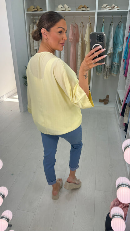 Cochilla Satin Trim Cardigan