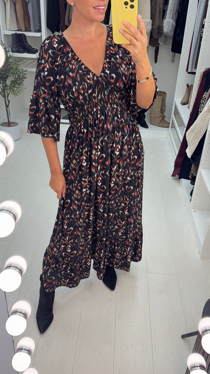 Dorothy Shirred Waist Magic Maxi Dress