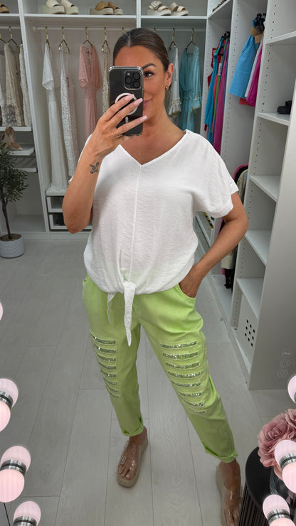 Zuma Ripped Sequin Detail Joggers