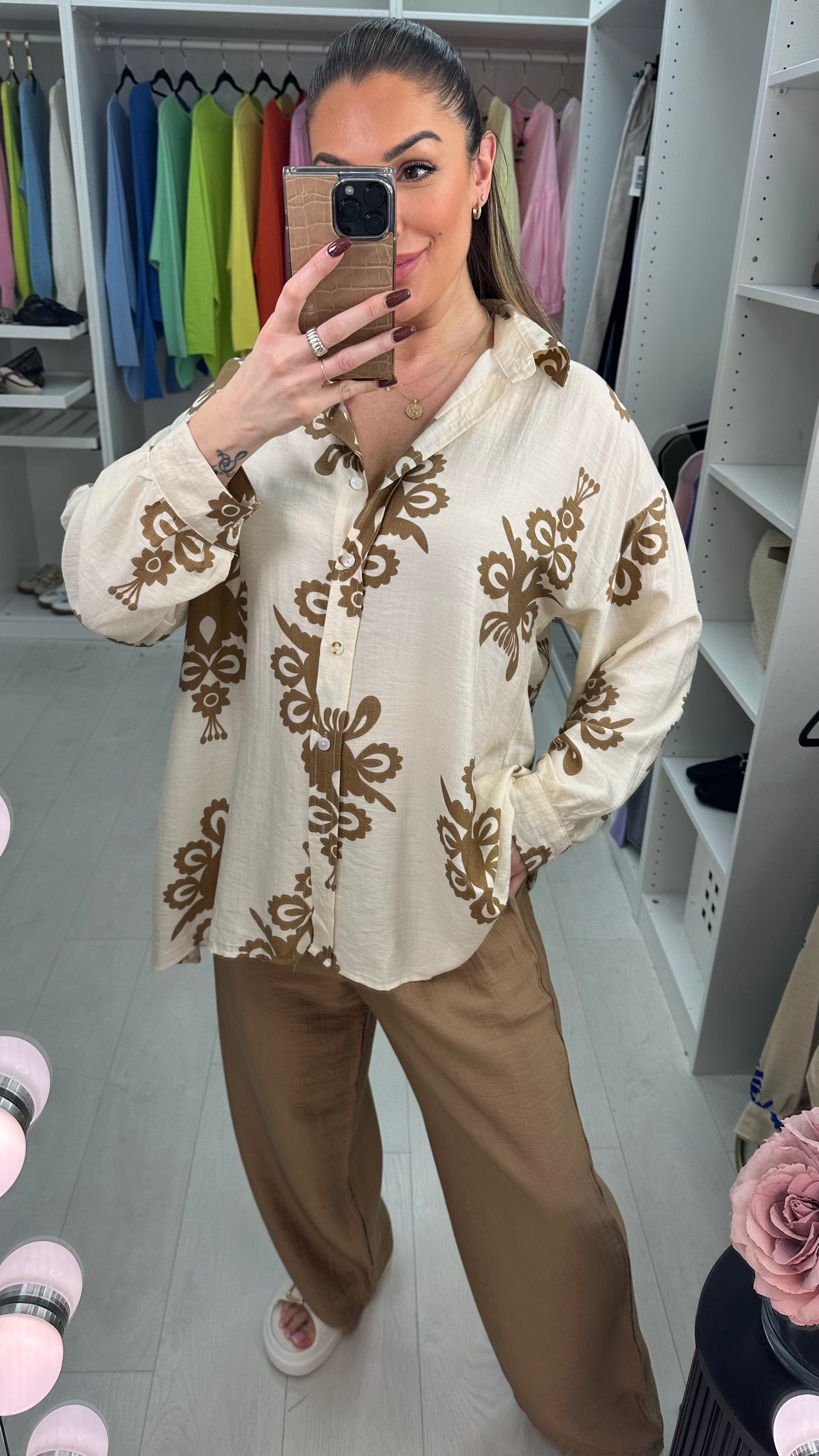 Sammy Mosaic Print Shirt Co-Ord Set